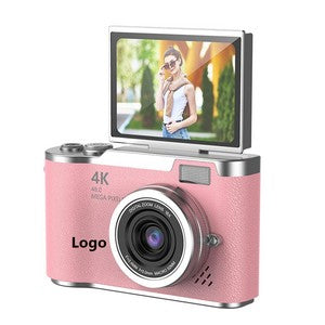 Digital Point and Shoot Camera 2.4-inch Flip Screen 1080p Pink