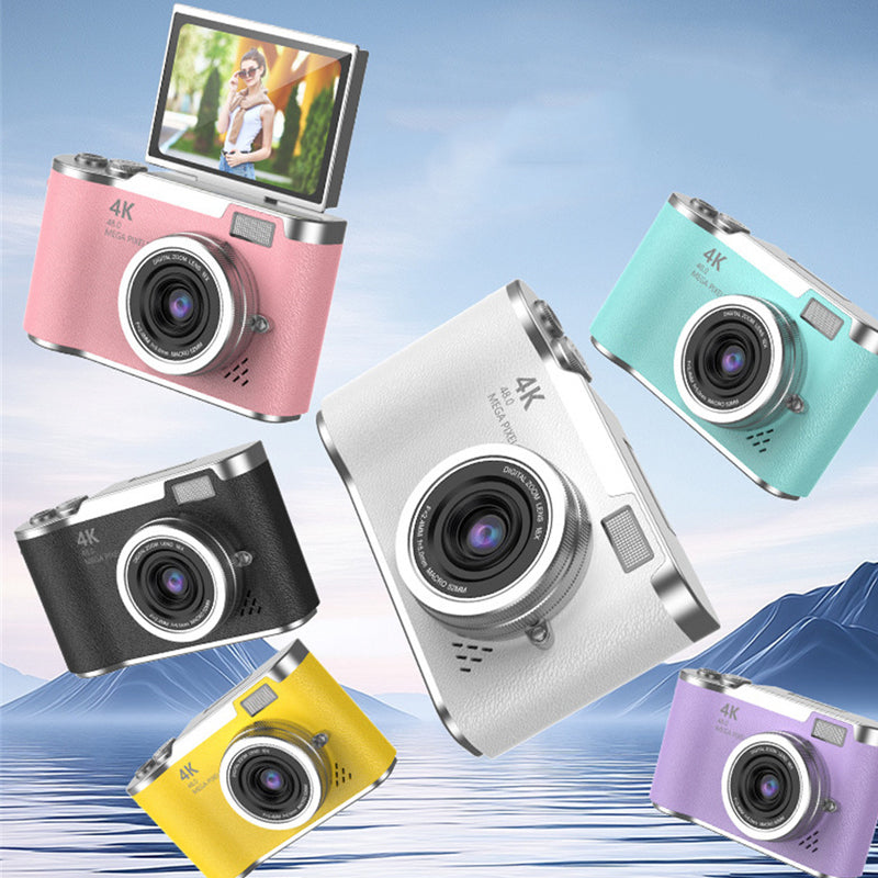 Digital Point and Shoot Camera 2.4-inch Flip Screen 1080p Pink